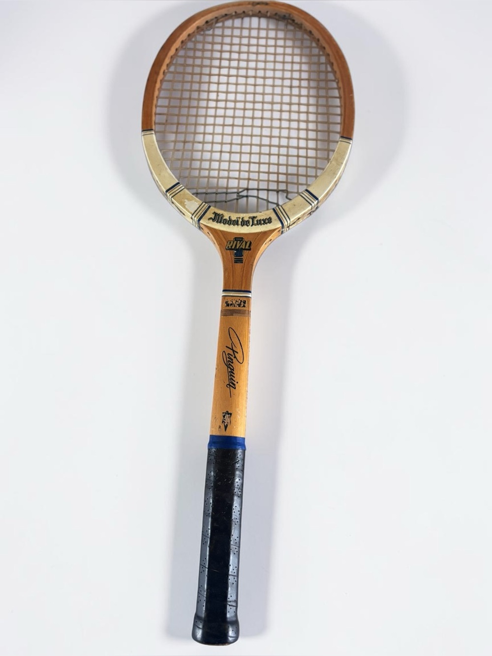 Vintage Rival Model de Luxe Wooden Tennis Racket Sports Decor